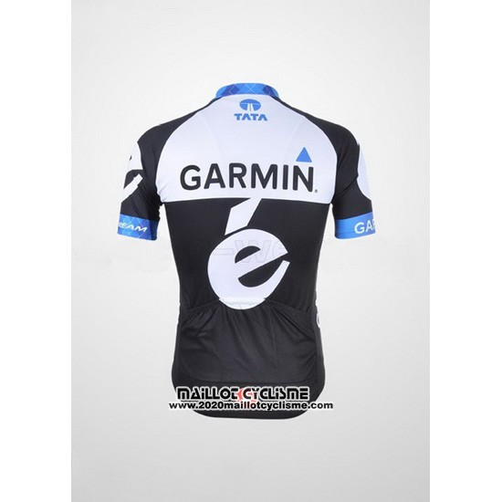2011 Maillot Ciclismo Garmin Cervelo Blanc et Noir Manches Courtes et Cuissard